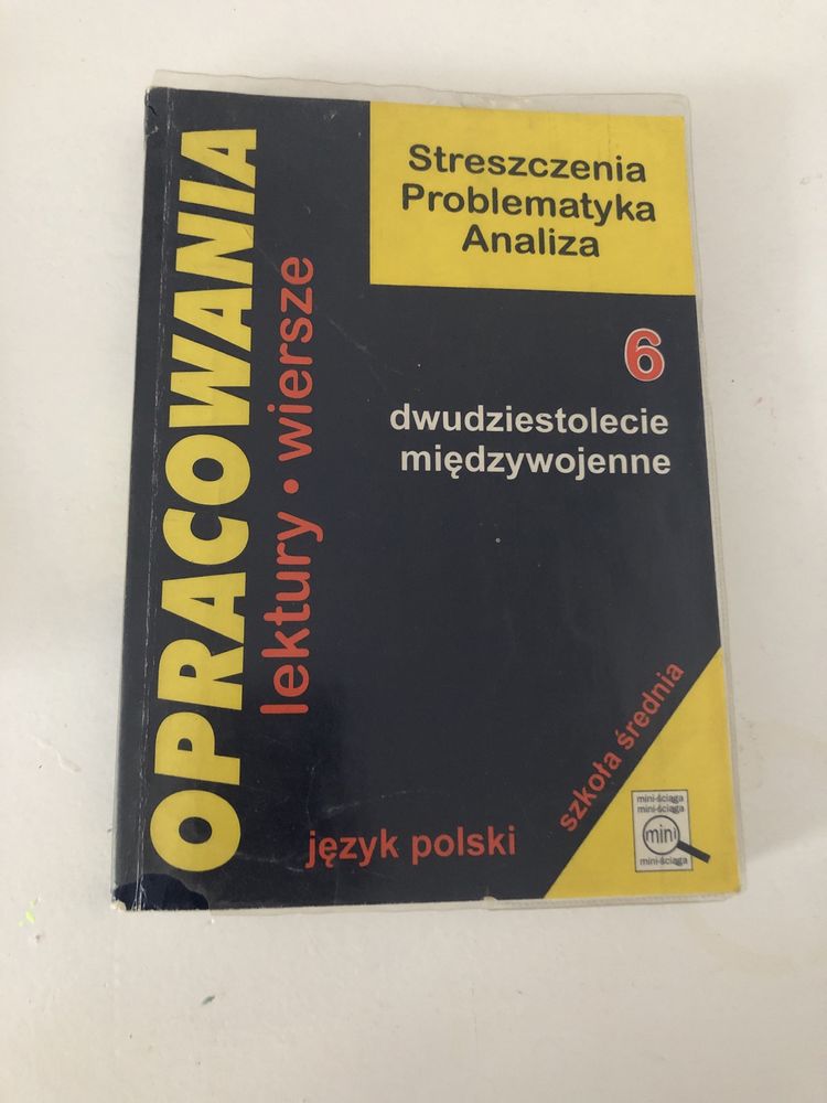 Opracowania lektury i wiersze język polski