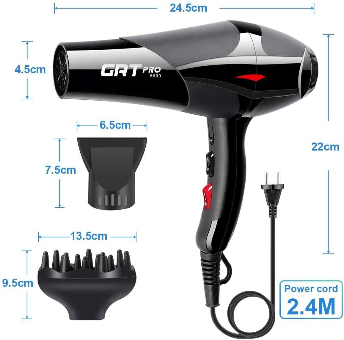 Secador de cabelo Profissional Iónico Motor AC 3500W