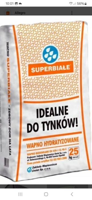 Wapno SUPERBIAŁE Lhoist Bukowa