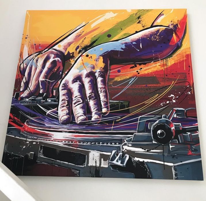 ‼️Obraz  70x70cm #justart dj konsola Pioneer akai mpc studio