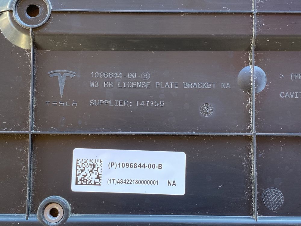 Кронштейн / подиум заднего номера Tesla Model 3 / Y