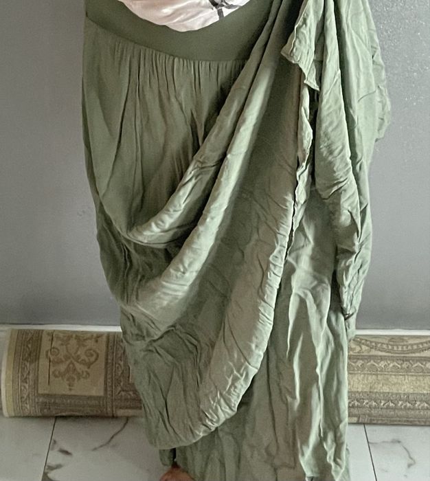 Spódnica maxi długa nowa rozmiar uniwersalny włoska oliwkowa khaki