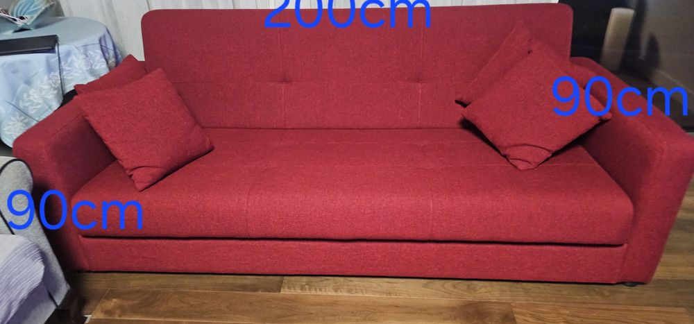 Sofá cama casal vermelho