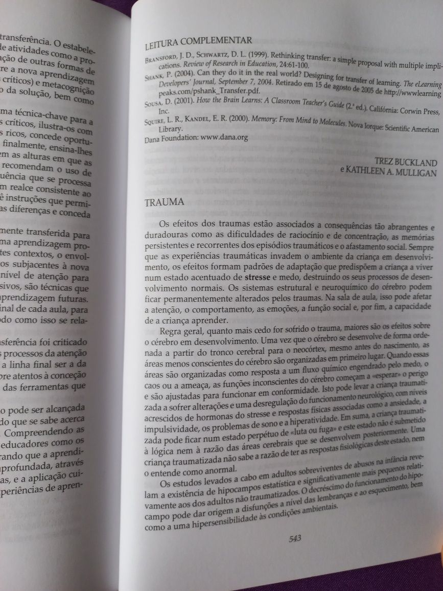 A Aprendizagem e o Cérebro de Sheryl Feinstein