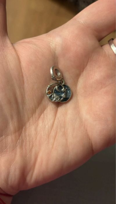 Charms podwójny - góry/noc pod gwiazdami