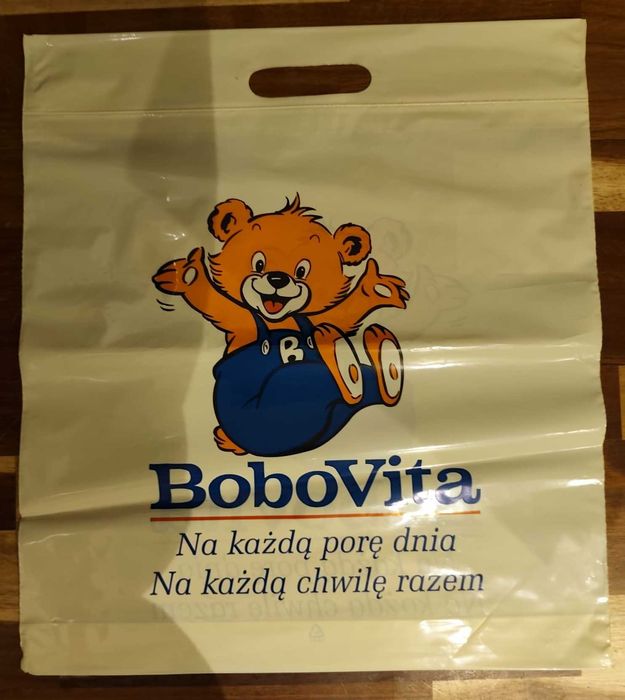 Reklamówka vintage plastikowa nowa z logo Bobo Vita