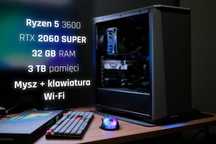 PC RTX 2060 Super Ryzen 5 3600, 32GB RAM 3TB SSD+HDD + mysz klawiatura