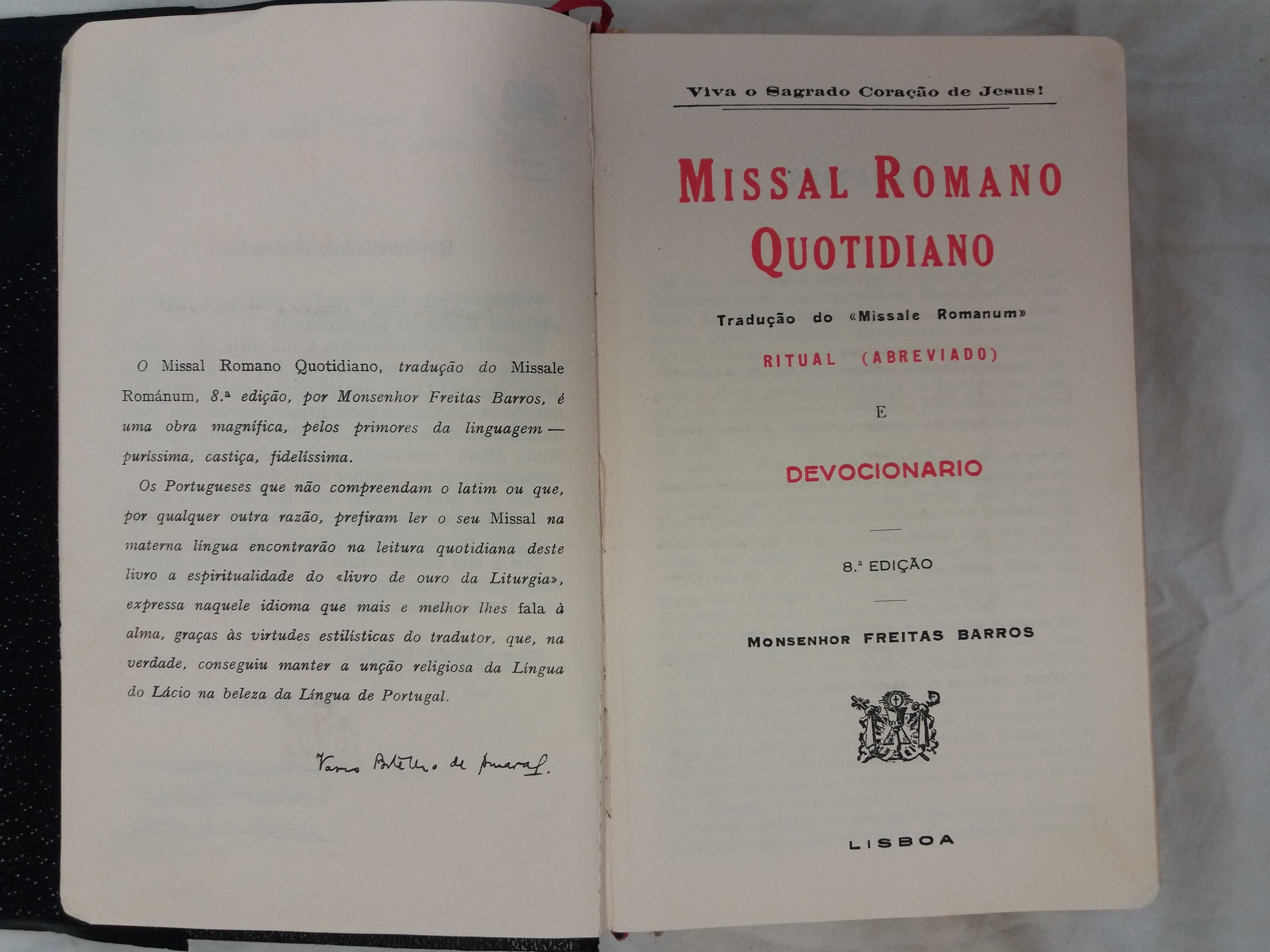 missal romano quotidiano antigo