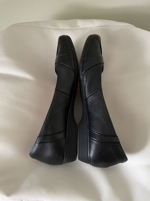 Чорні туфлі балетки шкіра Clarks