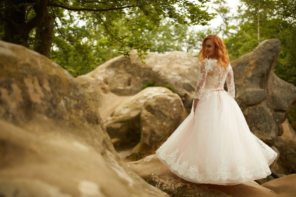 Плаття весільне пудрове