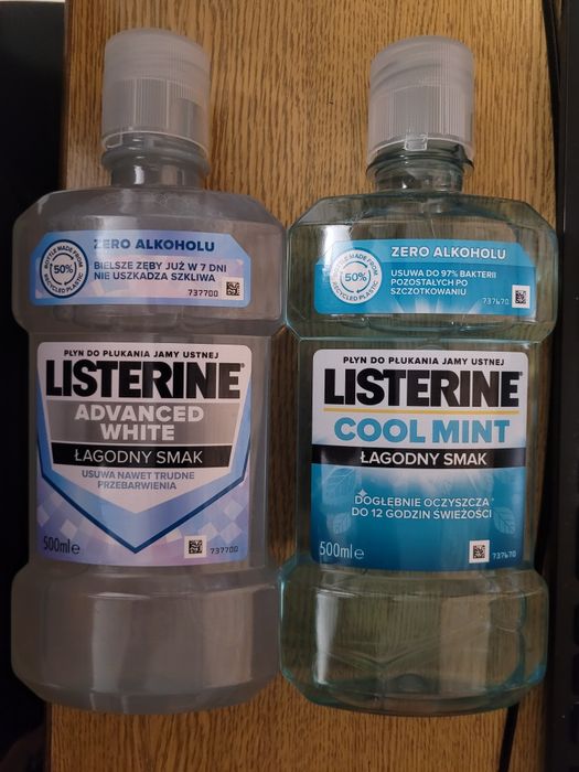 Listerine dwie sztuki: Advanced White i Cool Mint