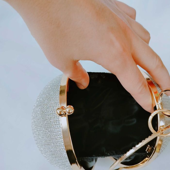 Nowa damska kopertówka torebka glamur kula glamur do ręki i na ramię