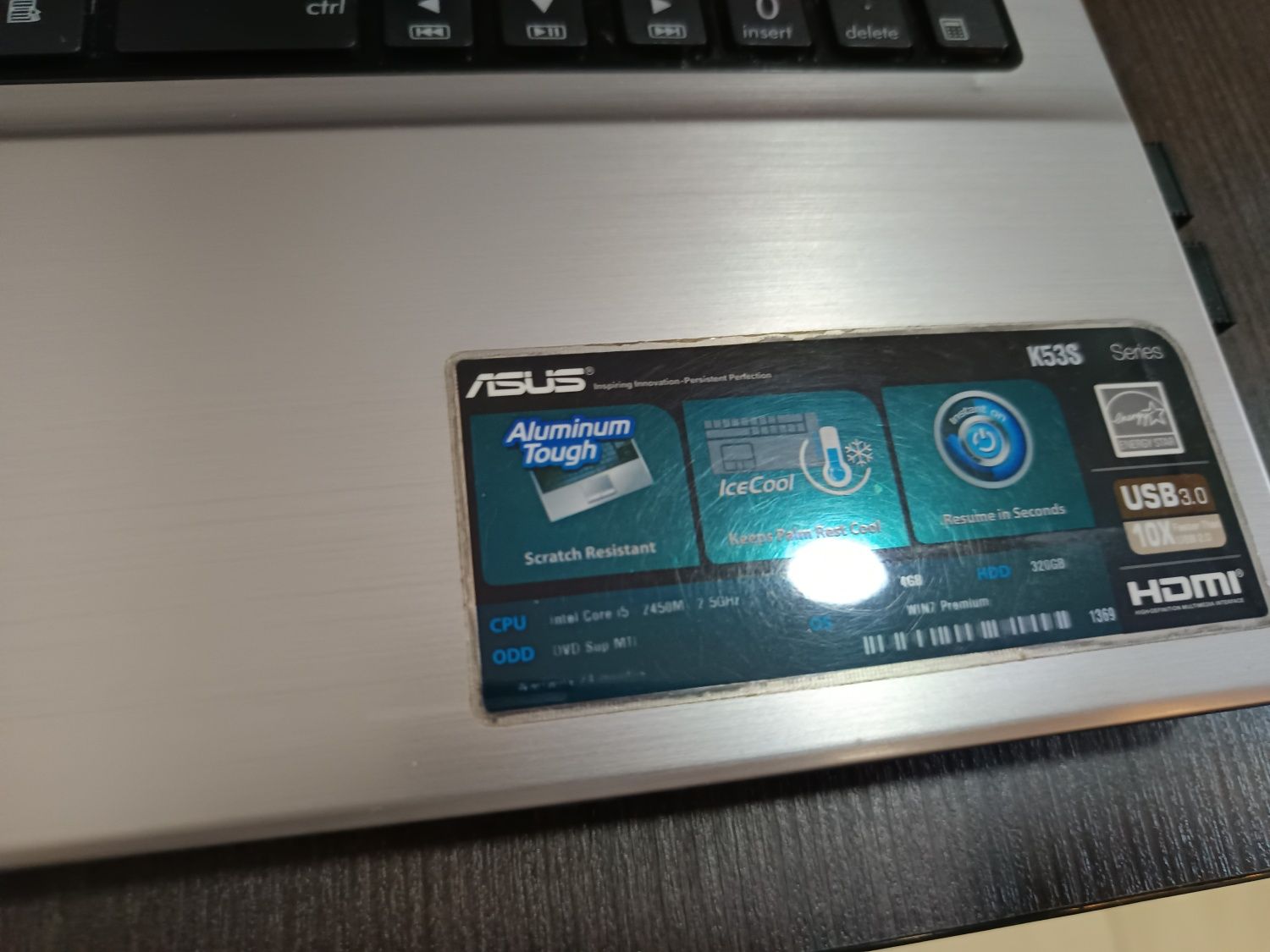 Portátil ASUS k53sd
