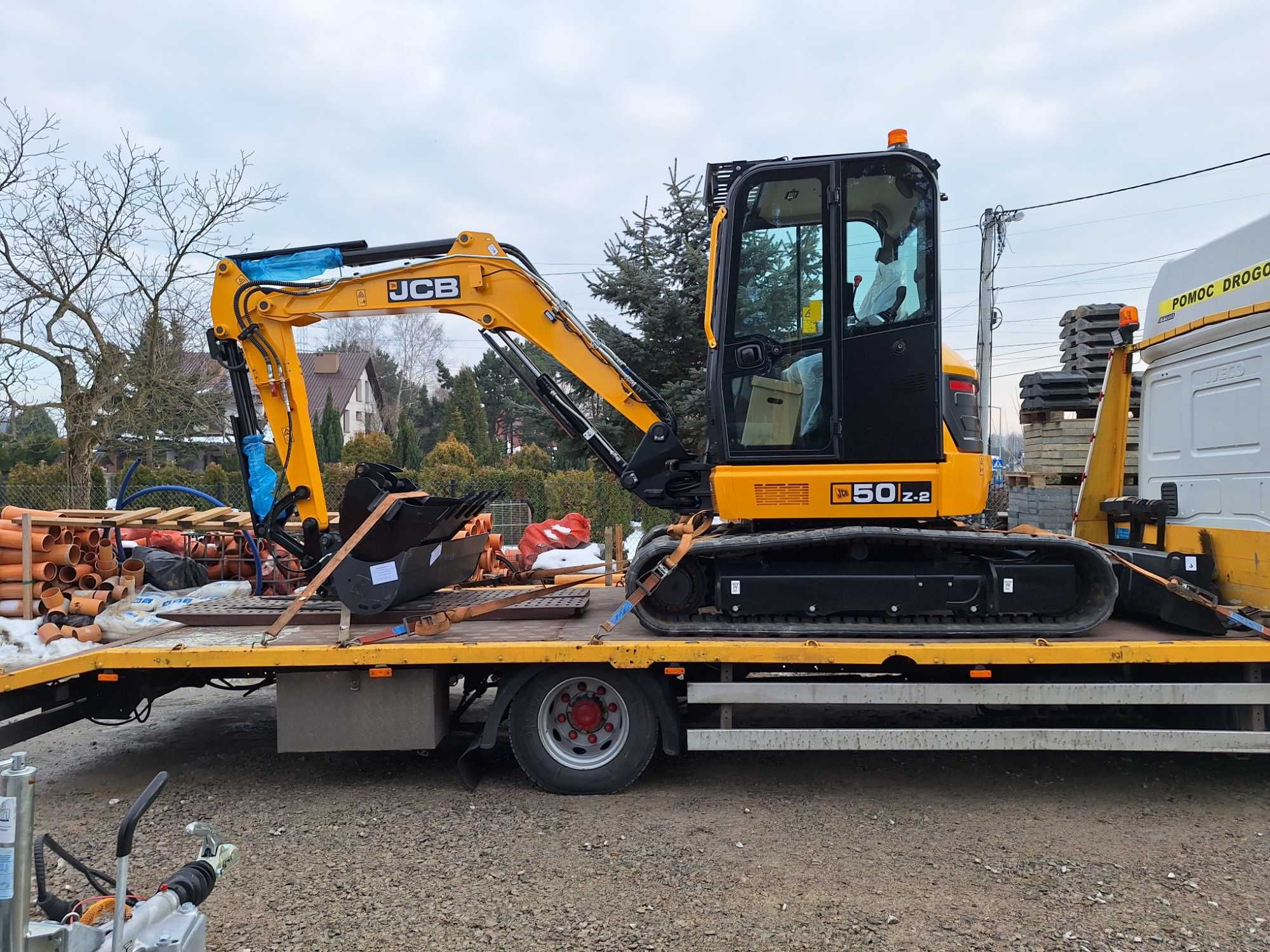 Roboty ziemne wykopy Giebułtów Kraków koparka 5T mini JCB 50Z-2