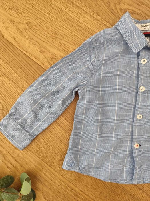 Zestaw 2szt- koszule 74 koszula niemowlęca chłopięca bawełniana