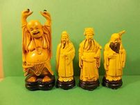 4 figurki daleki wschód budda inne
