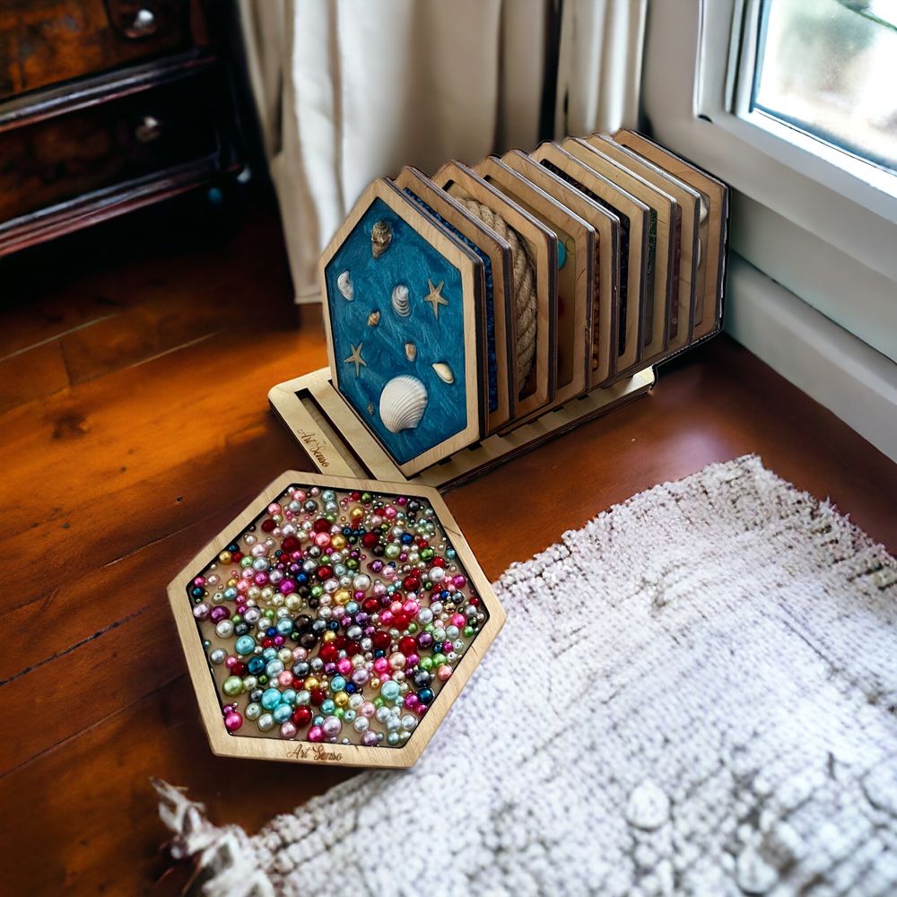 Ścieżka sensoryczna duża Montessori heksagony 29 cm producent