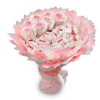 Bukiet Raffaello mydlane róże. Prezent 20 Urodziny, Ślub. Komunia (2)
