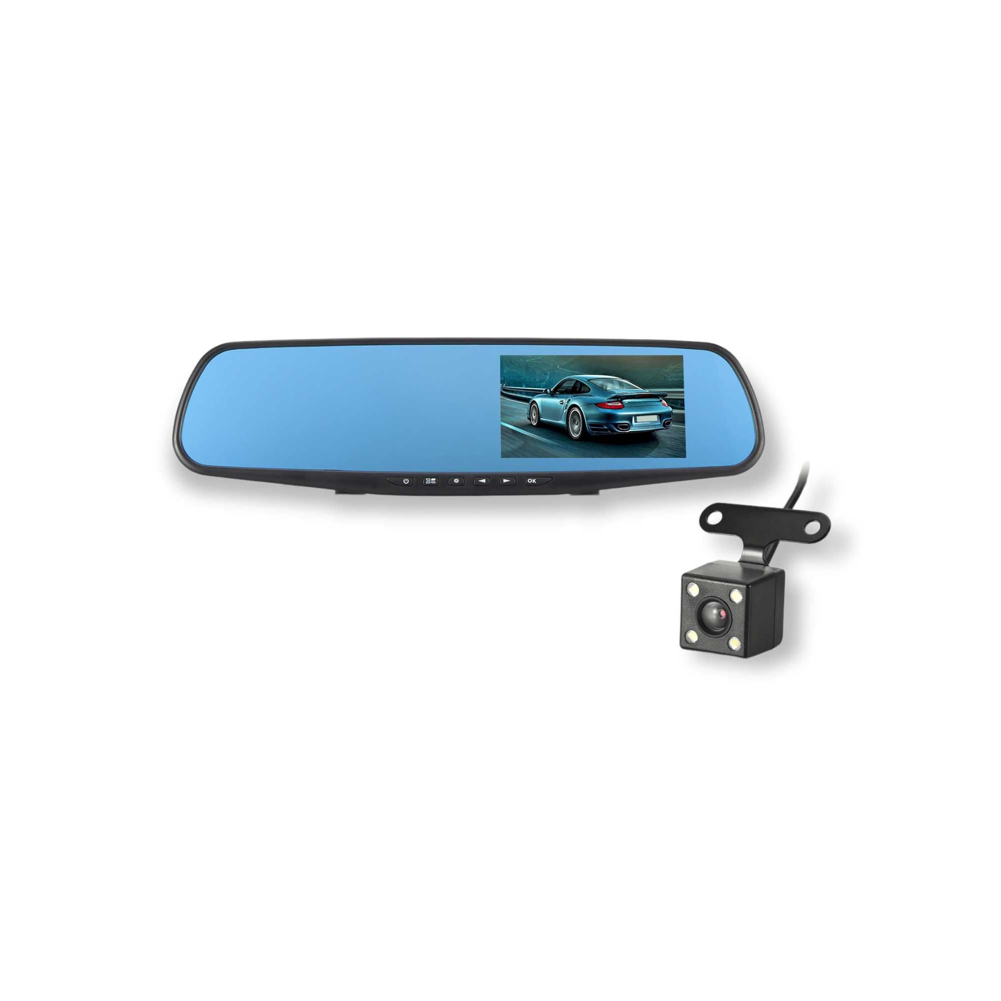 Espelho retrovisor com câmara de estacionamento + câmara DVR