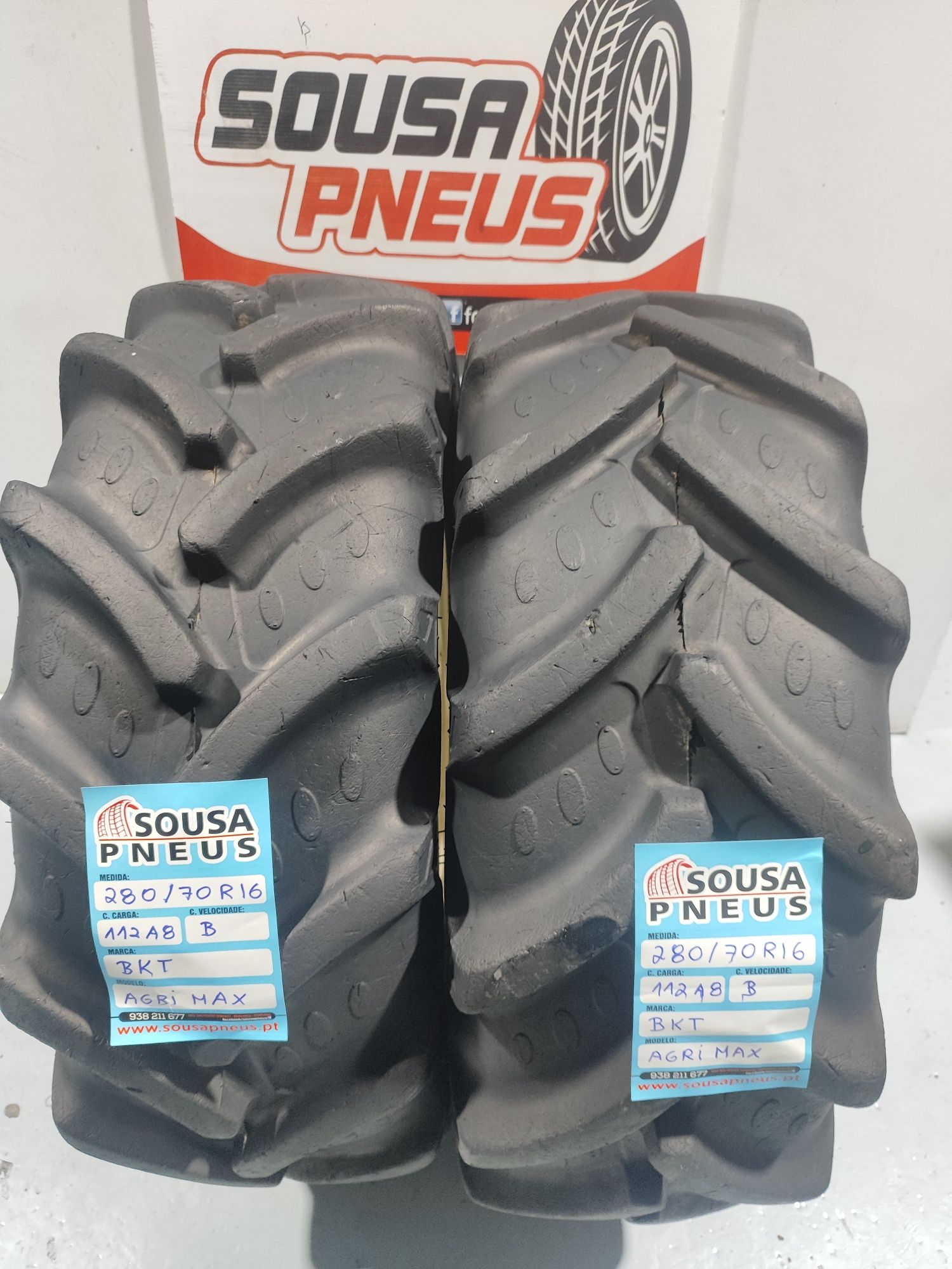 2 pneus como novos bkt 280-70R16 Agrimax - Oferta da entrega