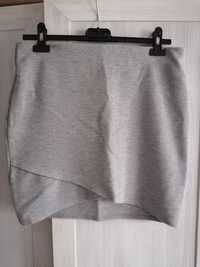 Materiałową spódnica mini spódniczka szara ołówkowa Cubus 40 L