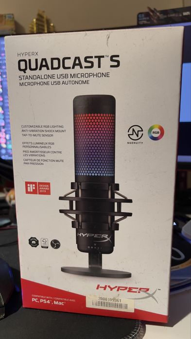 Microfone Hyperx Quadquest s RGB