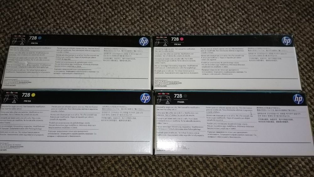 HP 728 DesignJet F9K15A, F9K16A, F9K17A картридж на плоттер T730 T830