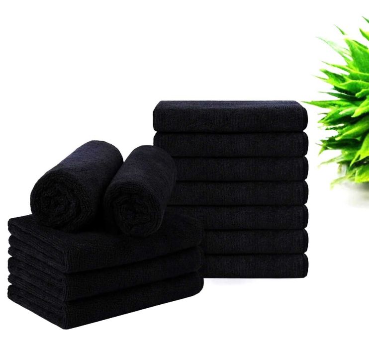 Komplet 10x ręczników ręczniki ręcznik szybkoschnący na prezent czarne