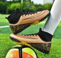 Turfy orlik buty piłkarskie skarpeta futbolówki obuwie sportowe gold