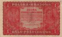 banknot 1 MARKA POLSKA 1919