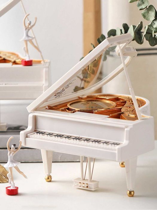 1 peça caixa de música de design de piano