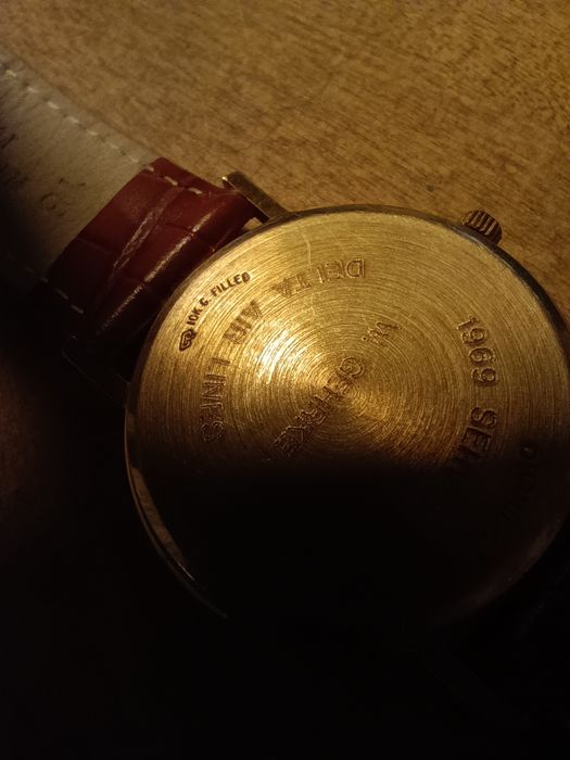 Hamilton męski, nowy pasek, pozłacany 10K G.filled