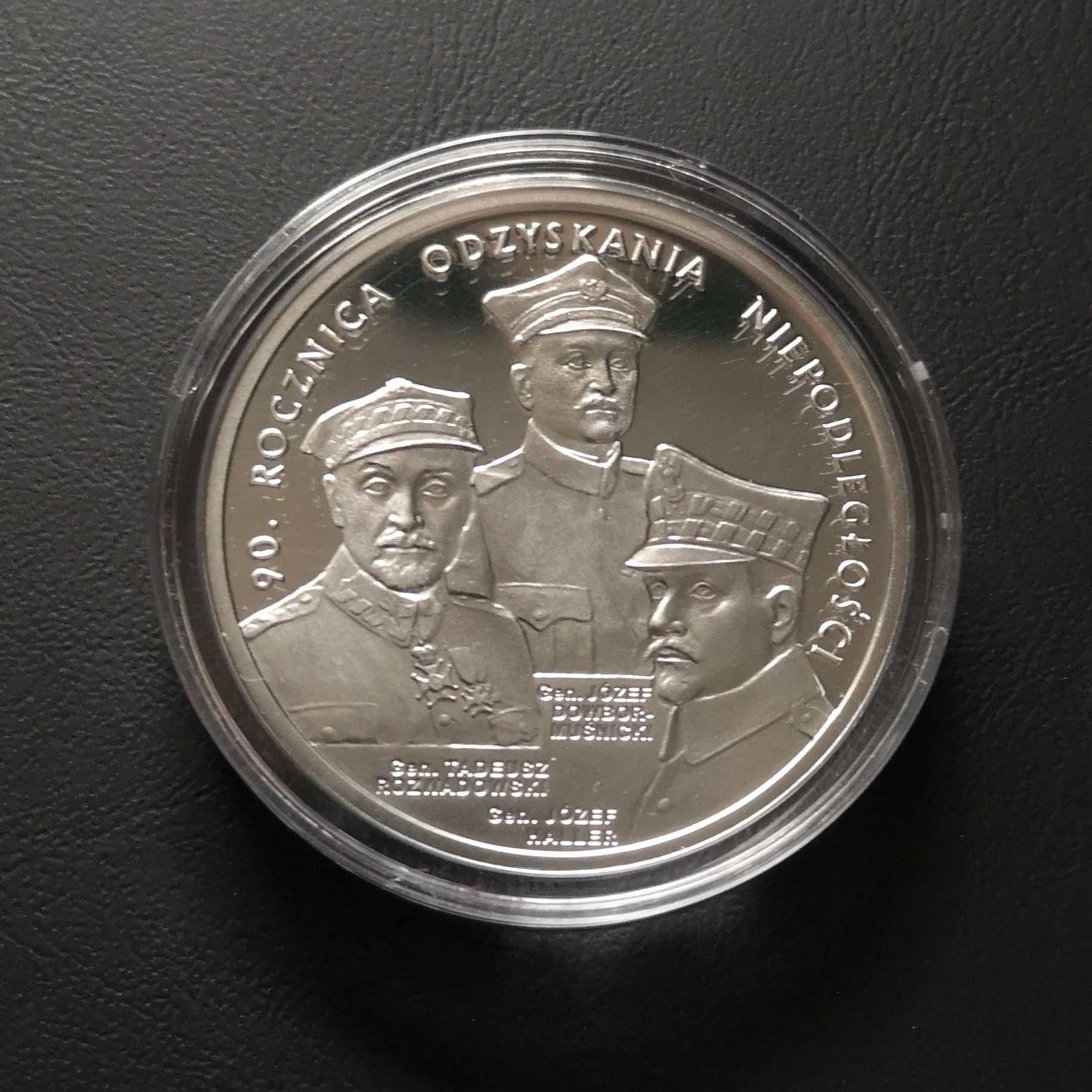 Moneta 20 zł 2008 r. 90. rocznica odzyskania niepodległości