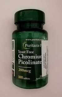 Pikolian chromu Puritan's Pride Chrom pikolinian 200 µg - 100 tabletek