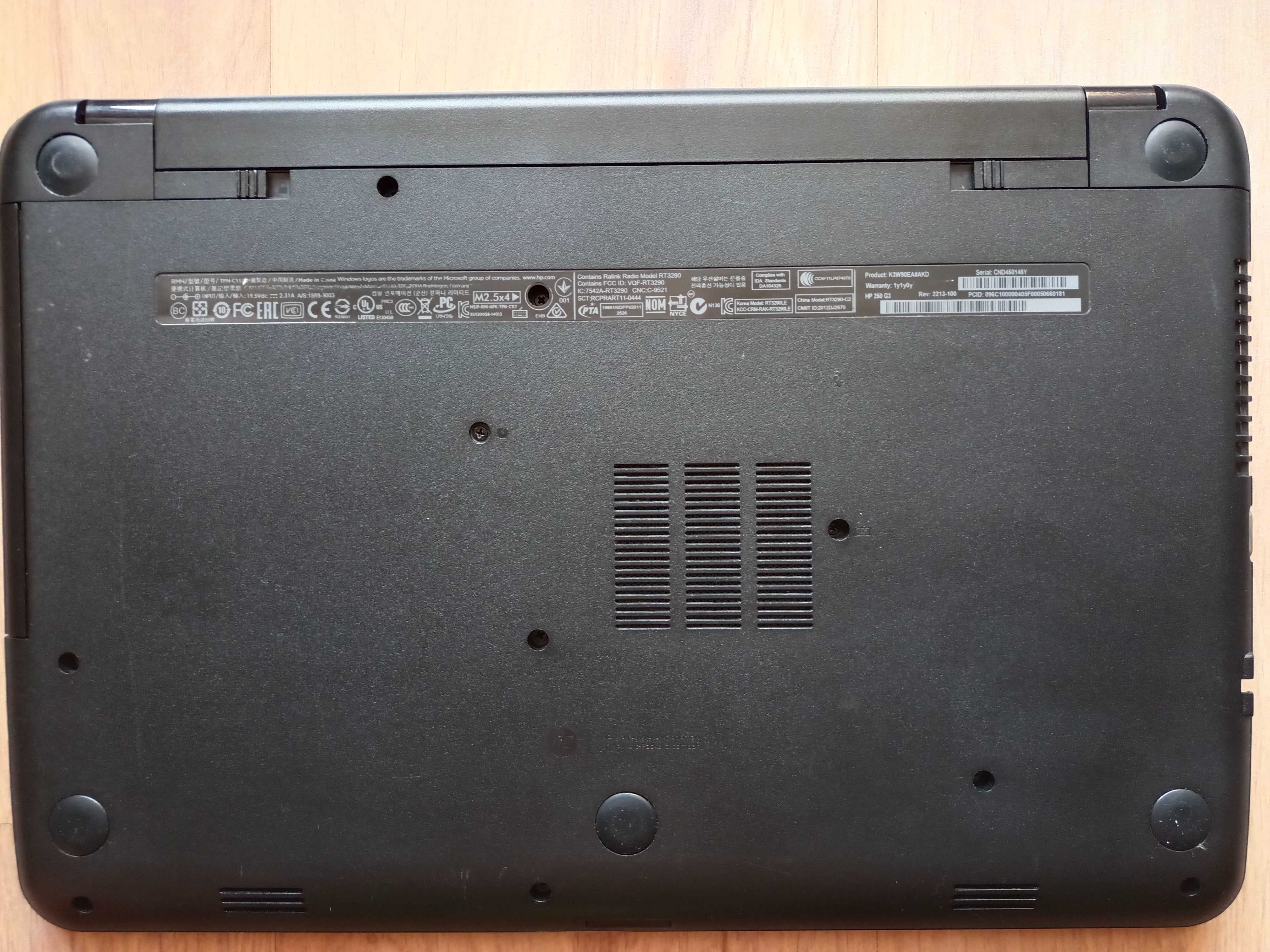 Laptop HP - 15"/WIN10 / ssd-240gb / ram-8gb / cpu-2x2,16ghz / bat-3h
