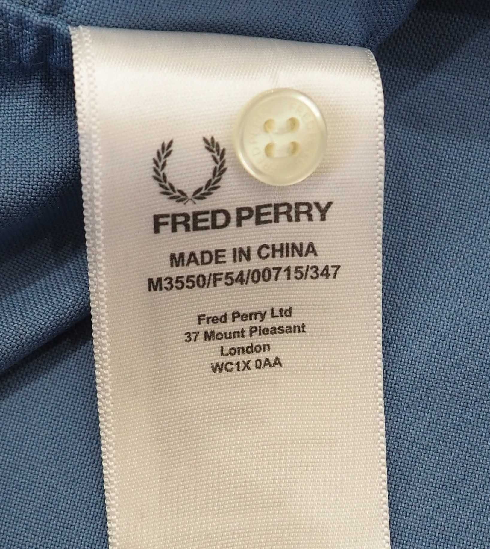 FRED PERRY_Knitted Collar Short Sleeved Oxford Shirt_L
