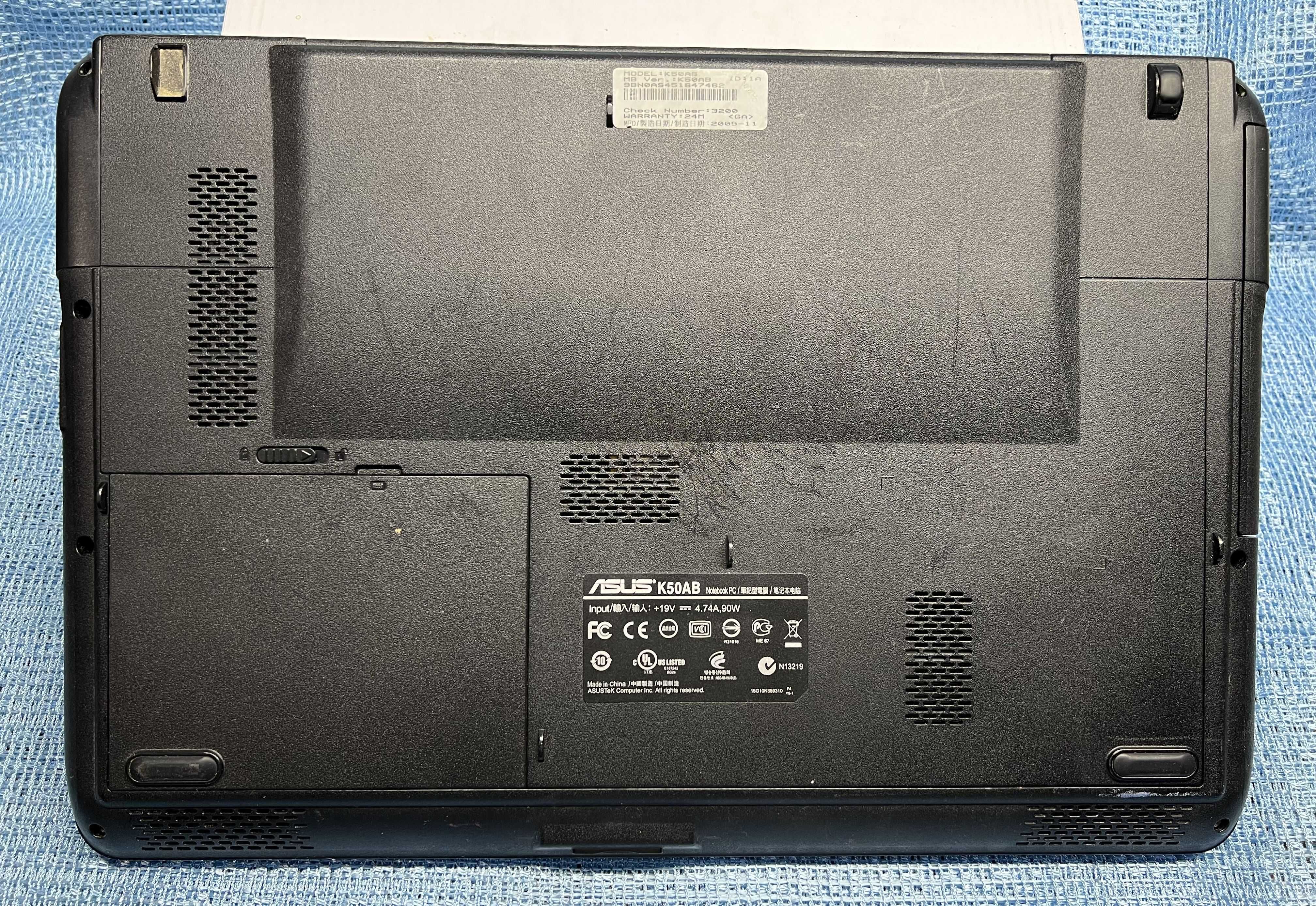 Ноутбук Asus K50AB, 15.6'' /AMD (2x2,22 GHz) /hdd 500gb