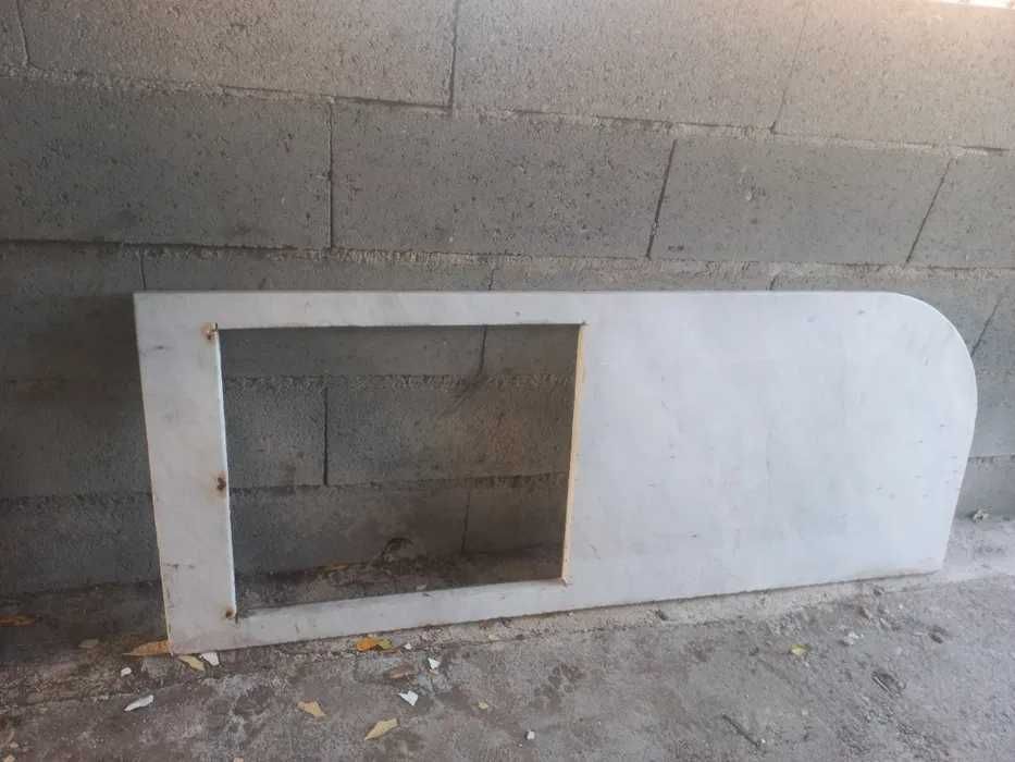 Tampo para bancada em mármore branco