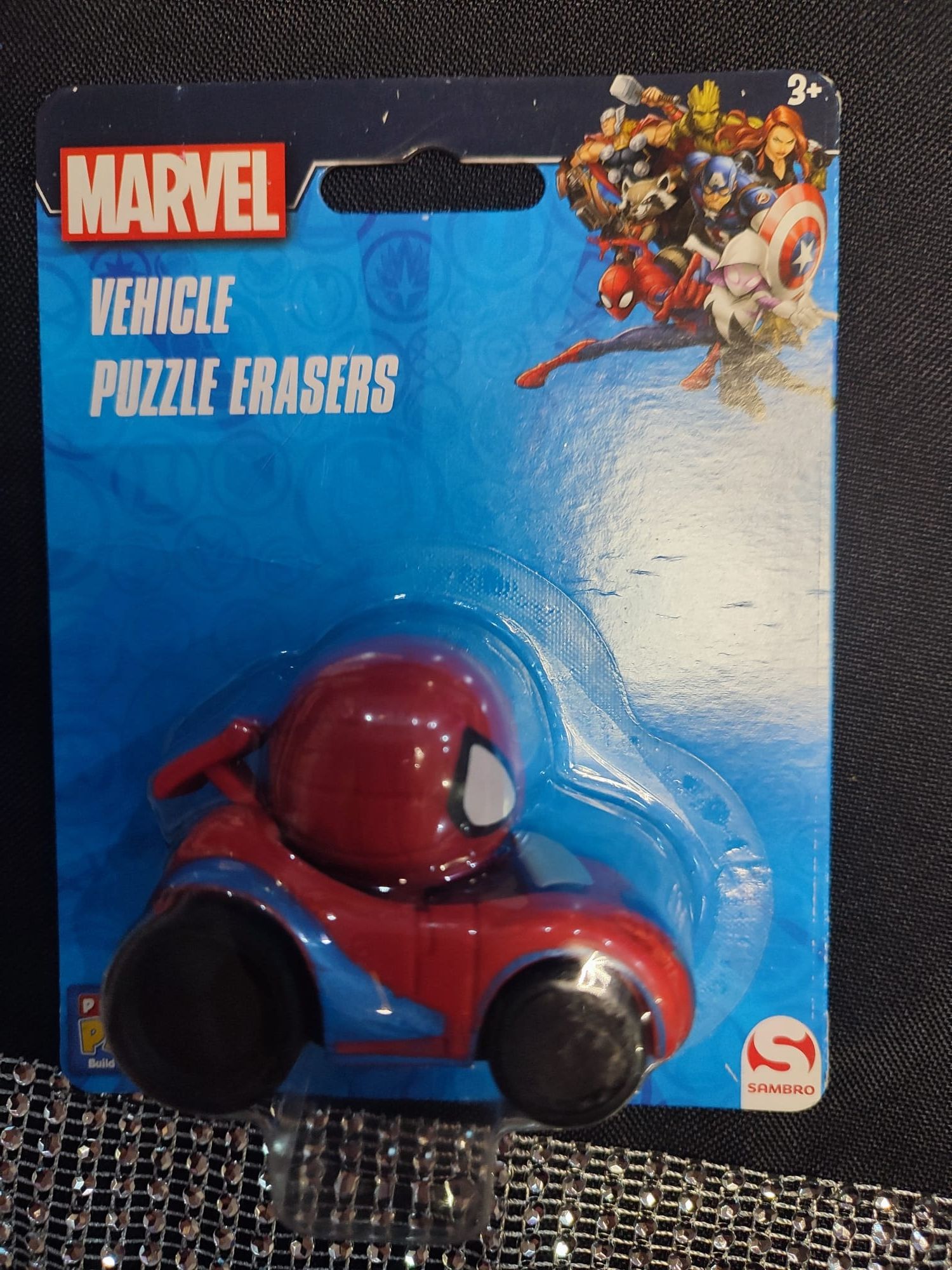 nowe vehice puzzle erasers Spider-Man