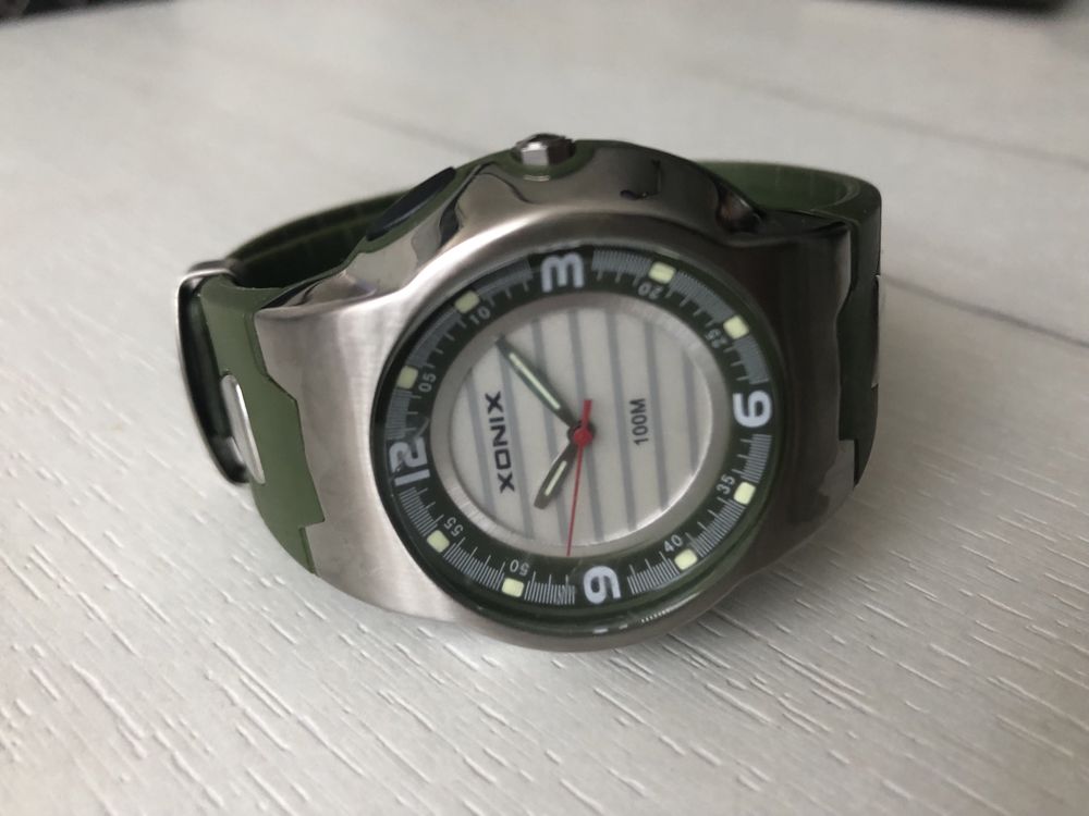 Nowy zegarek Xonix khaki zielony w pudełku prezent na święta