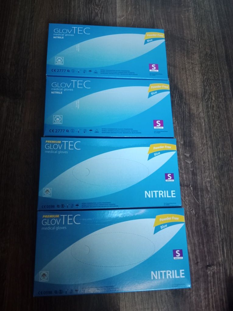Rękawiczki nitrylowe 4 paczki s niebieskie