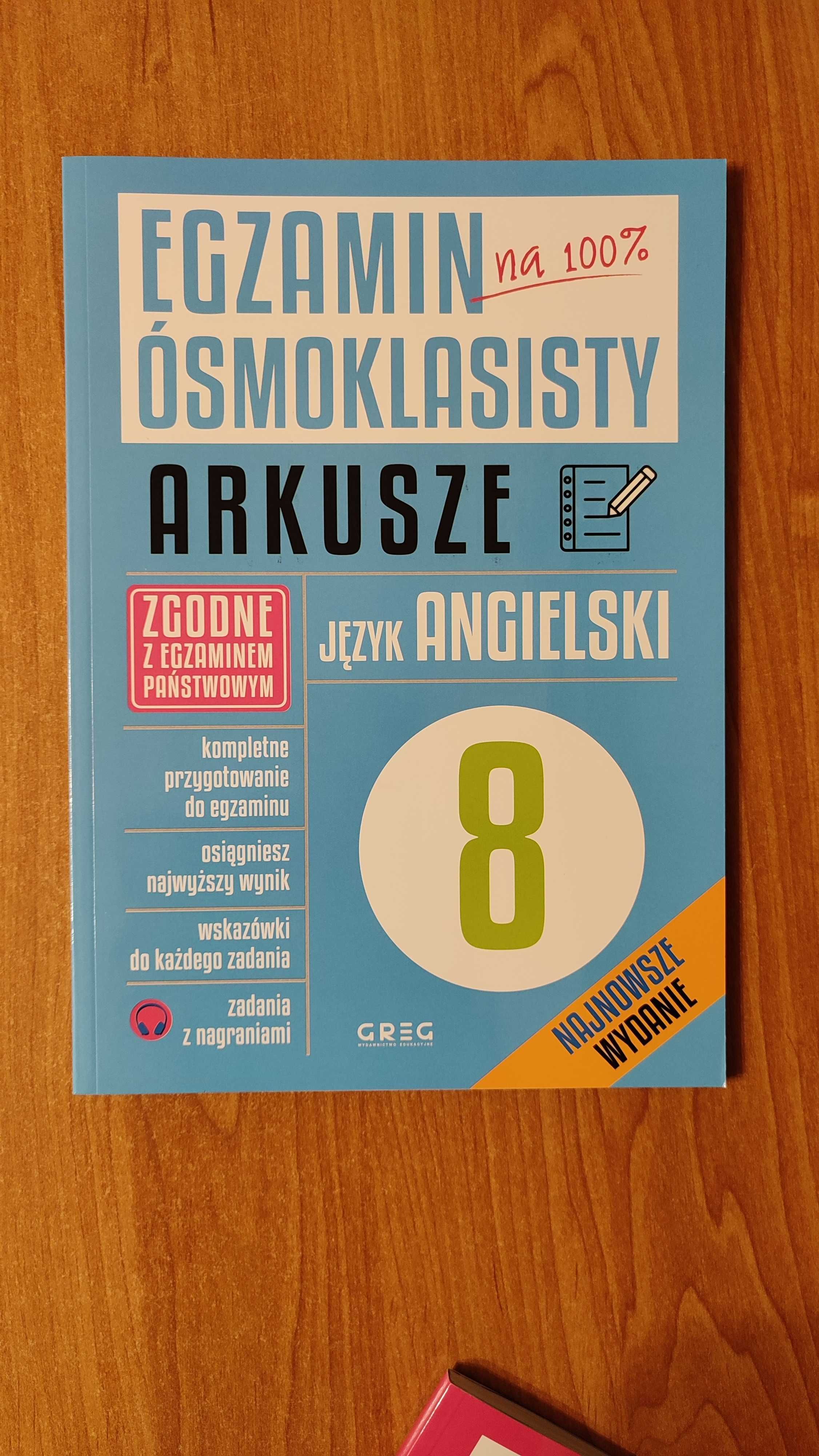 Repetytoria ósmoklasisty arkusze Greg matematyka, angielski , polski