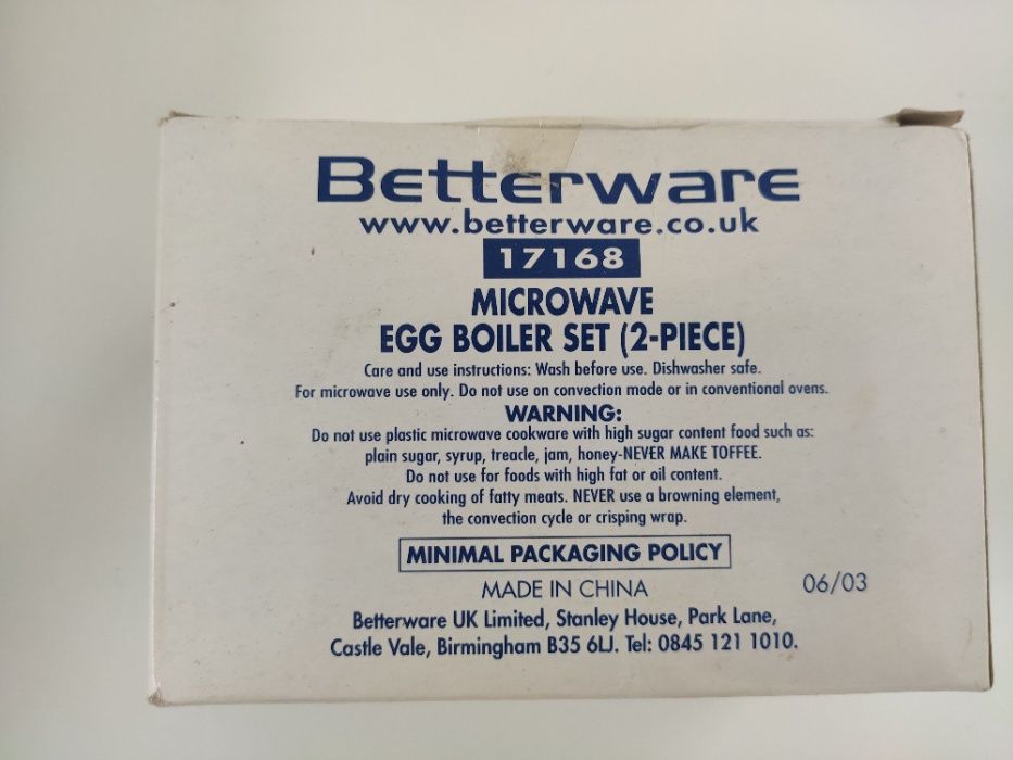 BETTERWARE MICROWAVE EGG BOILER do gotowania jajek w mikrofalowce