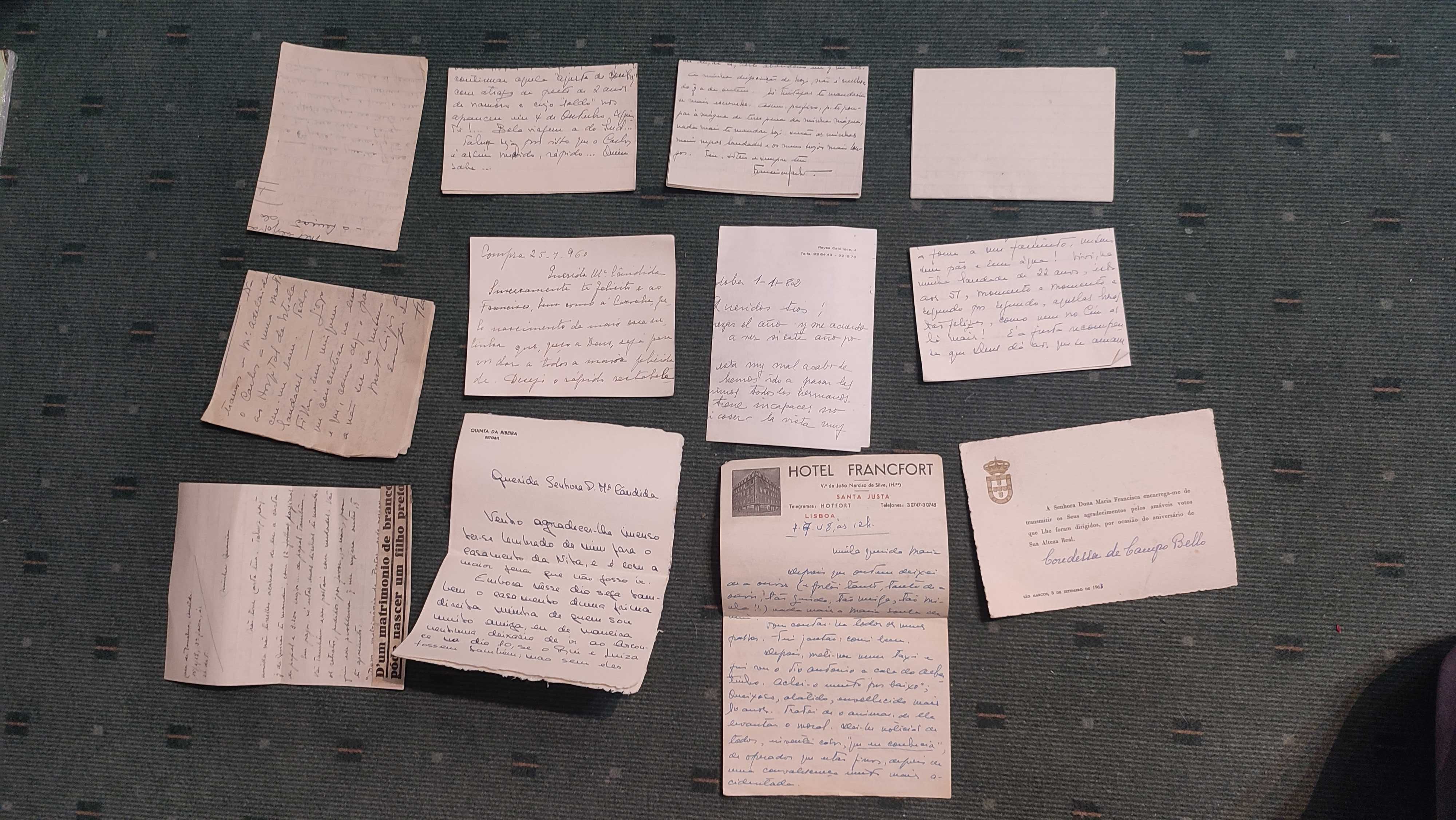 Lote com 78 cartas antigas