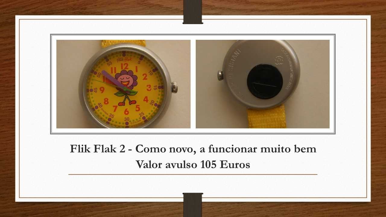 Conjunto 2 relógios criança FLIK FLAK do Grupo SWATCH - Lote ou avulso