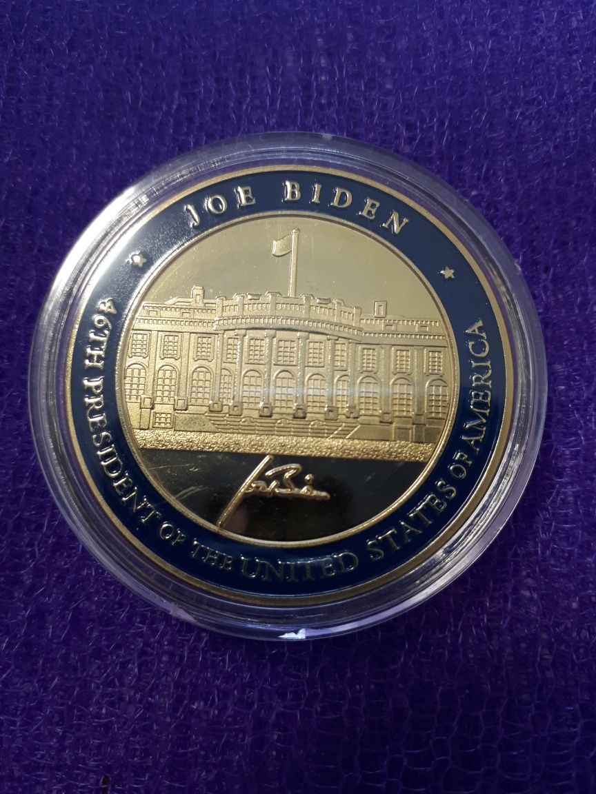Сувенир подарок жетон монета "Джо Байден 46 президент США"