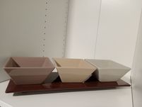 Prato decorativo com 3 tacas