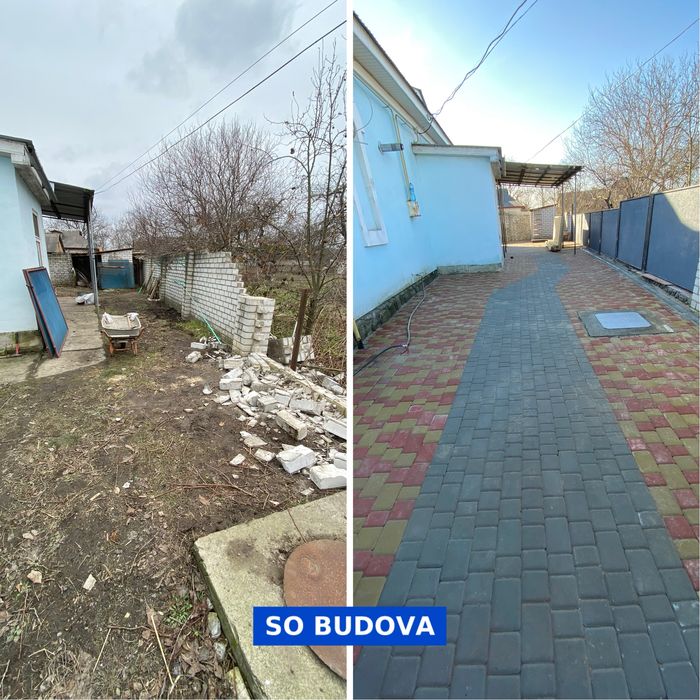 Укладання тротуарної плитки та бруківки ФЕМ Благоустрій Брусчатка