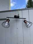 Kinkiet lampa czarny loft miedziany