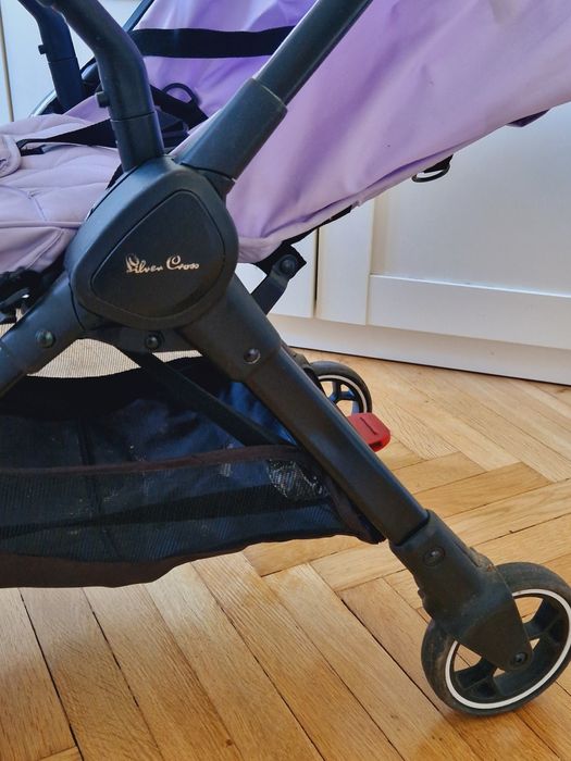 Silver Cross Clic spacerówka skladana na raz lila wózek filt UPF 50
